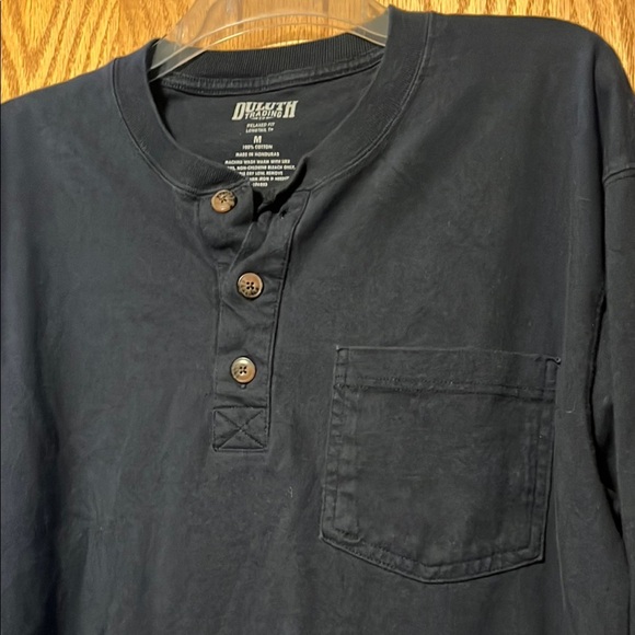 Duluth Trading Co Black Long Sleeve Tee Relaxed Fit - Picture 4 of 5